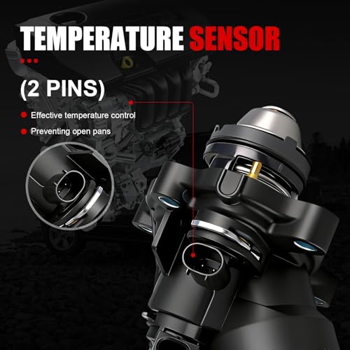 Engine Coolant Thermostat Housing Assembly Compatible with Mercedes-Benz W205 C250 R172 SLK250 2012-2015 W212 E250 2014-2016 1.8L,Replaces#2712000315 2712000215 2712000115 - size: 902-5177