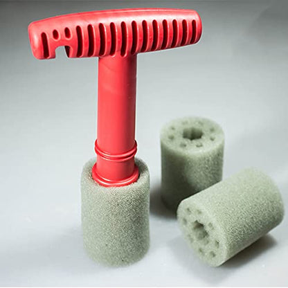 AICEL Car Wheel Detailing Brush, Removable Insert Lug Wash Nut Sponge Cleaner Tool for Wheels, Embedded Steel Ring Screw Cleaning Brush with Handle, Car Exterior Accessories Cleaning Tool Set