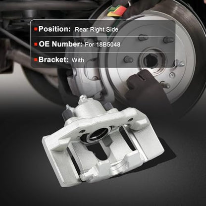 cciyu Rear Right Disc Brake Caliper Assembly With Bracket 18B5048 - size: Rear Right[18B5048]