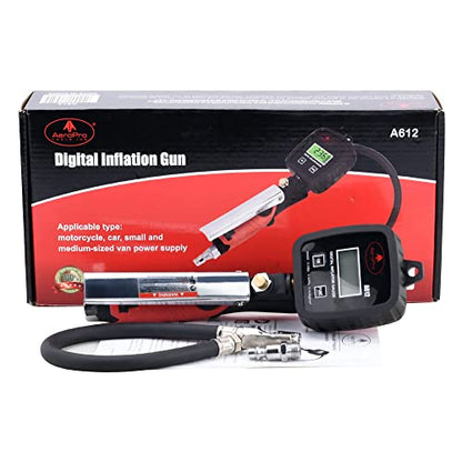 AEROPRO Tools Digital Tire Pressure Gauge with Inflator 203 PSI