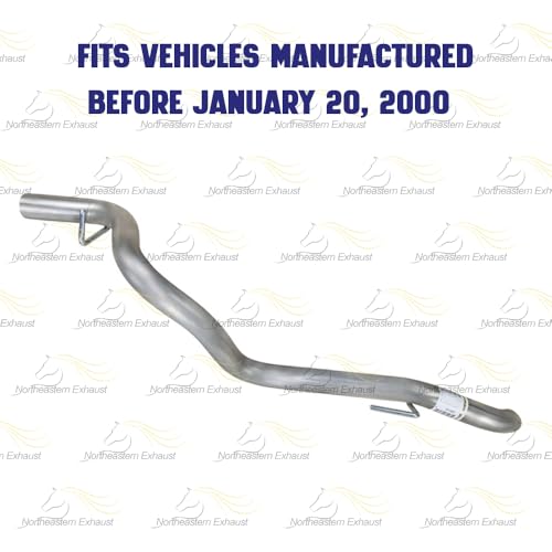Northeastern Exhaust | Stainless Steel Exhaust Tail Pipe Compatible for Jeep Cherokee 1996-2001 2.5L | Automotive Replacement Parts | Free Clamp and Hanger Included