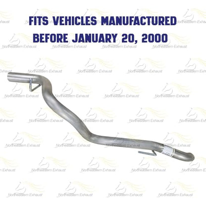 Northeastern Exhaust | Stainless Steel Exhaust Tail Pipe Compatible for Jeep Cherokee 1996-2001 2.5L | Automotive Replacement Parts | Free Clamp and Hanger Included