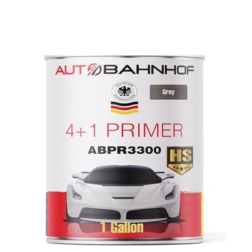 AB-PR 3300 4:1 HS Urethane Primer Gray - Premium 2K Urethane Primer, High Build, Tintable, Fast Dry, Sandable, Rust & Corrosion Resistant Automotive & Industrial – 1 Gallon - color: Urethane Primer Gray