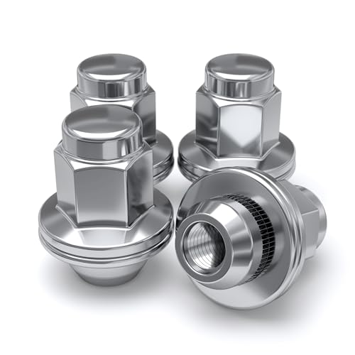 White Knight M14 x 1.50 Thread Lug Nut for Toyota Land Cruiser/Sequoia/Tundra, Lexus LX570 / LX470, Solid Piece Chrome Factory Style Duplex Long Mag with Washer, 5309DL-4AM (4 Pack) - color: Chrome, style: 4 Pack