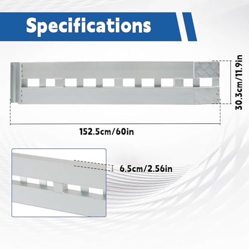 Silscvtt 2 Pcs 60 Inch x 12 Inch Aluminum Trailer Ramps