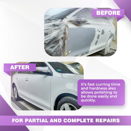 Roberlo Unix 250 HS Clear Coat 5L + C355 Hardener 2.5L - Acrylic Polyurethane, High Gloss Finish - Professional Grade Automotive Refinishing Kit - Trusted Quality, Exceptional Performance and Results.
