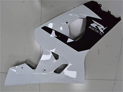 YTL White Black Full Fairing Fit for Suzuki 2004-2005 GSXR 600/750 - color: 015 White Black