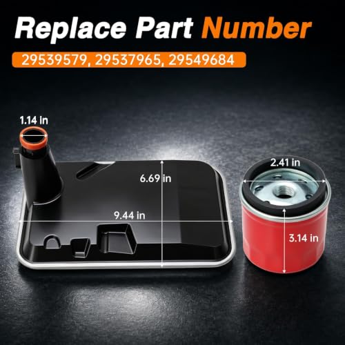 Automatic Transmission Fluid Filter Kit Shallow Pan Internal Filter & Spin-On External Filter Compatible with GMC Sierra Chevrolet Silverado 2500HD 3500 HD 6.6L Replace # 29537965 29539579