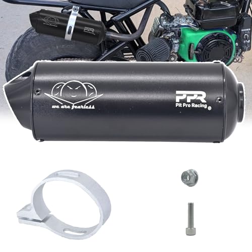 28mm Motorcycle Exhaust Muffler Tip Pipe Fits for 50cc 110 125cc 150cc 160cc Dirt Pit Bike ATV Quad 4 Wheeler Black - size: Mufflers-28mm-2
