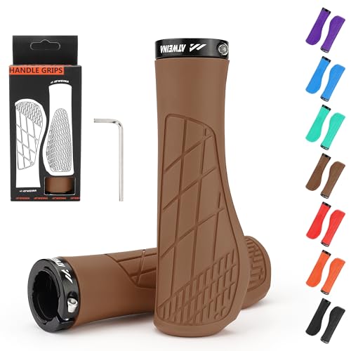 Ergonomic Non-Slip Comfort Bike Grips for BMX/Scooter - color: Brown