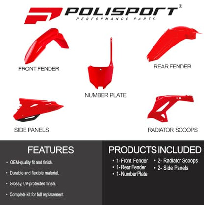 Polisport Motocross (MX) Restyling Kit - Red (2002-2007)