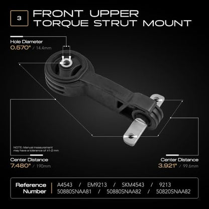 Engine Motor and Transmission Mount Set of 4 Compatible with Honda Civic - size: 2006-2011 Civic 1.8L