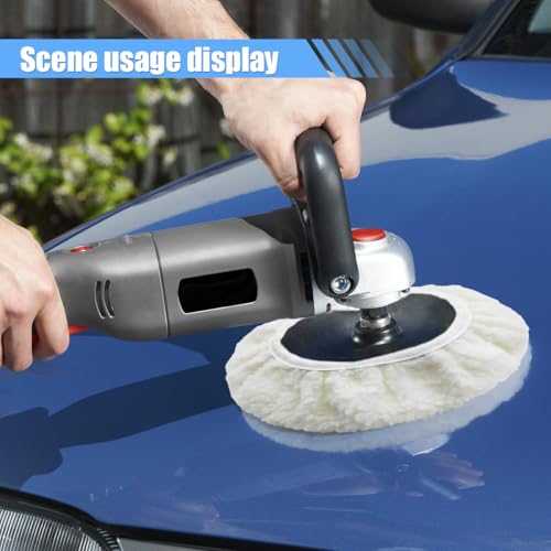 15PCS Car Polisher Pad Bonnets, 5 to 6 Inch Soft Polishing Bonnets Buffing Pads, Car Wax Cover Kit for Car Orbital Buffer Polisher, 10 Microfiber Bonnets + 5 Woollen Polishing Pad Covers (5-6 Inches) - size: 5-6 Inches