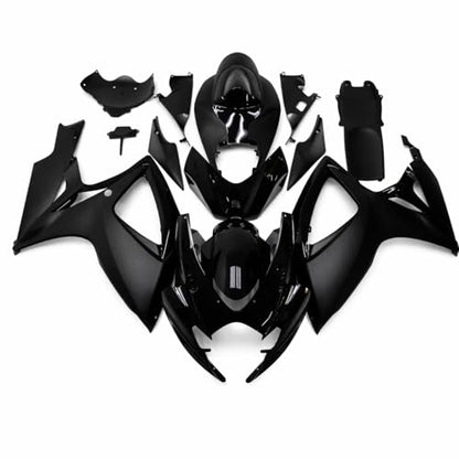YTL Matte Glossy Black Full Fairing Fit for Suzuki 2006-2007 GSXR 600/750 - color: 049 Matte Glossy Black