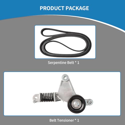 38453 Engine Belt Tensioner Serpentine Belt Drive Kit - size: 90K-38453A