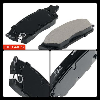 A-Premium Front and Rear Ceramic Brake Pads Compatible with Toyota