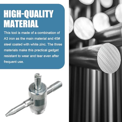 4-Way Valve Core Tool Tire Valve Tools, 4-in-1 Tire Valve Core Removal Tool, Multifunctional Auto Tire Stem Core Remover Installer, Universal for Car Motorcycle Bicycle