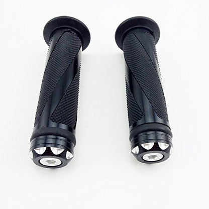 Universal Motorcycle Rubber Gel Handlebar Hand Grips for 7/8" Bar End Handle Bars Sports Bikes - color: Black