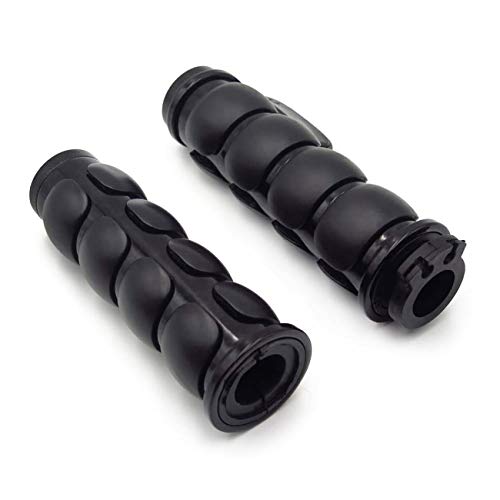 Motorcycle Hand Grips 7/8" Non-slip Hand Grip with Throttle Assist for Harley Yamaha Kawasiki Suzuki Cruisers Motorbikes Choppers, Black - color: Black