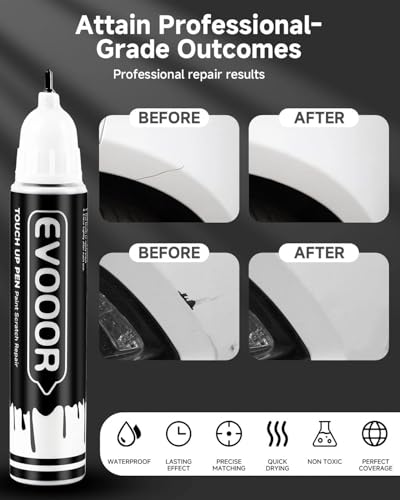 Diamond Black Crystal(PXJ/KXJ) Touch Up Paint Compatible with Chrysler Exact Match 2 in 1 Touch up Paint for Chips and Nicks Repair with 2pcs Disposable Micro Applicators - color: Diamond Black Crystal(PXJ/KXJ)