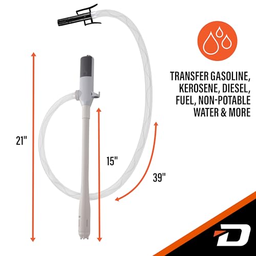 Deway Battery-Powered Stick Transfer Pump, AA, Auto-Stop, 39 In Hose - style: Auto-Stop