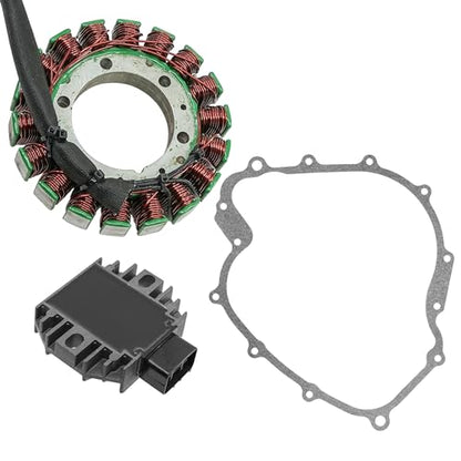 Caltric Stator and Regulator Rectifier with Gasket Compatible With Yamaha Grizzly 660 Yfm660 2002-2008