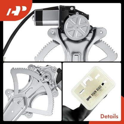 A-Premium Front Driver Side Power Window Regulator with Motor - style: Front Driver