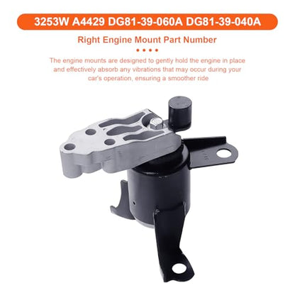 Engine Motor Mount Compatible with Mazda 2 2011-2016 L4 1.5L, Replacement for A4430 A4429 A4428 - size: Mazda 2 11-16 1.5L