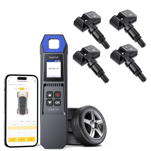 MUCAR T261 TPMS Programming Tool+4PCS MUCAR VENU5 Tire Pressure Sensor with Unlimited Reprogrammability