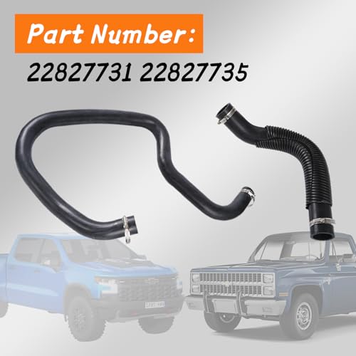 Engine Upper and Lower Radiator Coolant Hose Kit Compatible with Cadillac Escalade GMC Yukon Chevy Silverado Suburban 2007-2014 Replaces 22827731 22827735