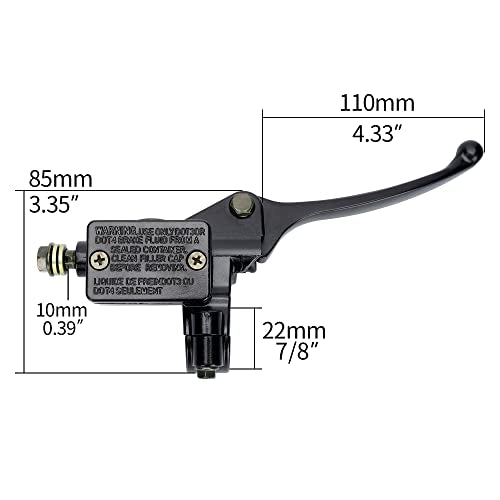 Front Brake Master Cylinder Right Lever for 50cc-125cc ATV Dirt Bike