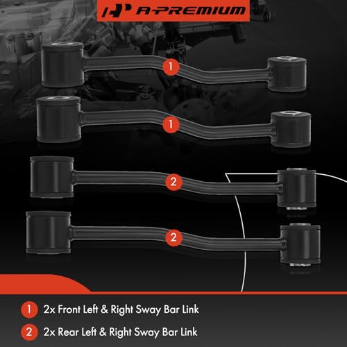 A-Premium Front & Rear Sway Bar Link Stabilizer Bar End Link Kit