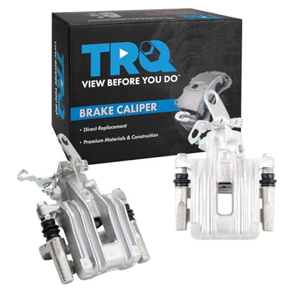 TRQ Rear Driver and Passenger Side Brake Caliper Set Caliper Brackets - style: CLA32441