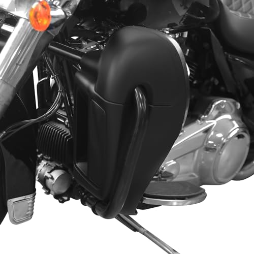 XFMT Lower Fairing Motorcycle Lower Vented Leg Fairing with Glove Box Fit For 2014-2024 Harley Touring Air-Cooled Road King Street Glide Electra Glide Ultra Classic, Matte Black - color: Matte Black For Harley Touring '14-Later