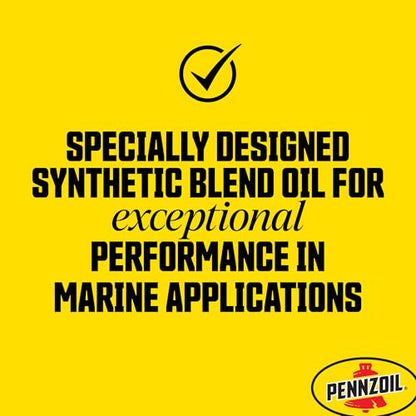 Pennzoil Marine Premium Plus 2-Cycle Synthetic Blend Engine Oil, 1 Gallon - size: 1 Gallon, style: New Packaging