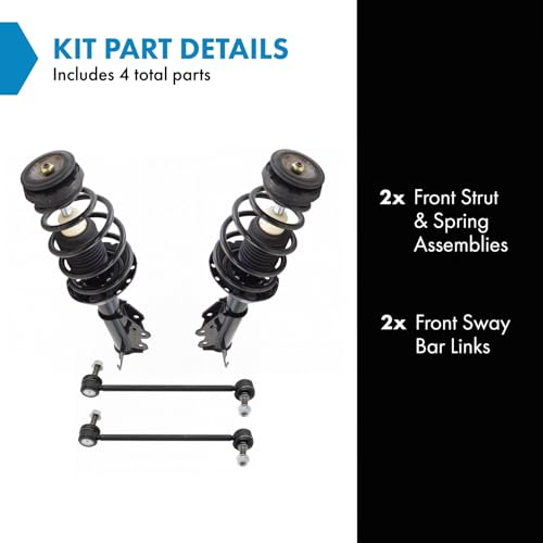 TRQ Front Suspension Kit Complete Strut & Coil Spring Assembly Sway Bar - style: SCA34839