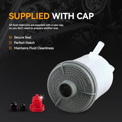 603-713 Power Steering Reservoir Tank with Cap For Honda Models - size: 603-713