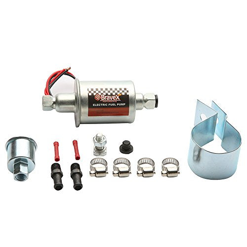 Bravex E8012S Universal Electric Fuel Pump Low Pressure 5-9 PSI 12V w/Installation Kit - color: E8012S(5-9 PSI)