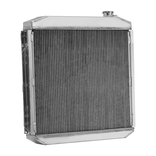 4 Rows Aluminum Radiator w/Shroud Fan Replacement for 1953-1956 1954 1955 Ford F100 F250 F350 Chevy V8 Radiators
