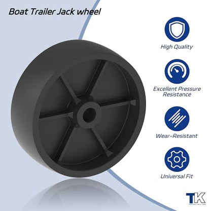 1200lbs 6inch Boat Trailer Jack Wheel, Wheel Replacement for Jack