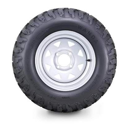 WANDA AT Style Golf Cart Tire Wheel 23x10.5-12 w 4X4 ET-25.4 Silver Rim,PK2 - color: Silver, size: 23X10.5-12