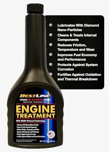 Safe & Effective - Engine Oil Additive/Treatment, Diamond Nano-Lube by BestLine Racing. Reduces Friction Up to 60% – For Gas & Diesel Engines – More Power, Engine Life & Fuel Economy