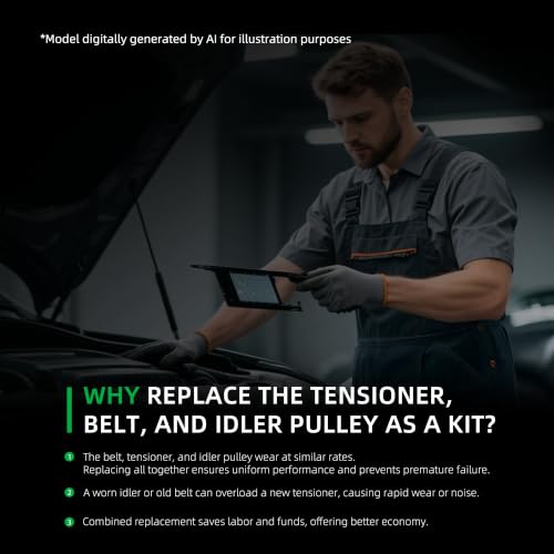 Drive Belt Tensioner Kit for Chevy Silverado 2500 HD 3500 HD 2002-2010 - size: for Silverado/Sierra 2500 HD 2002-2010