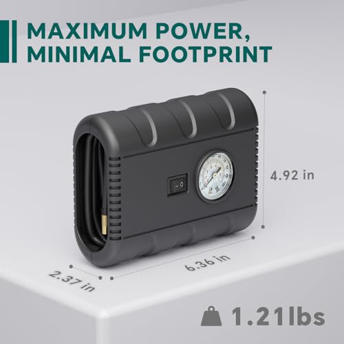 Tire Inflator Portable Air Compressor 12VDC 100 PSI Air Pump