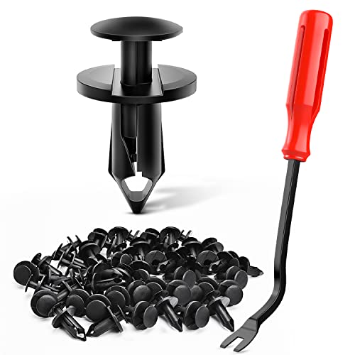 Nilight 100PCS Nylon Bumper Rivet Clips for GM 21030249 for Ford N807389S for Chrysler 6503598,1PC Bonus Fastener Remover - color: For GM Ford Chrysler Dodge Jeep