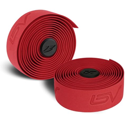 BV EVA Road Bike Handlebar Tapes, Bicycle Bar Tape, Cycling Handle Wraps – 2 Rolls - color: Red