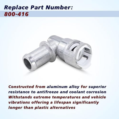 HVAC Heater Hose Connector 5/8" x 5/8" Fits 2002-2005 Blazer,2002-2006 Trailblazer,2007-2010 Dodge Ram 2500/3500/4500/5500,2011-2020 Dodge Grand Caravan,2002-2006 GMC Envoy Replace#800-416 - size: 800-416