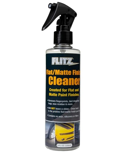 FLITZ Flat Matte Finish Cleaner - 8oz Bottle of USA-Made Vinyl Wrap Spray to Easily Remove Grease, Wax, Dust, & More - Quick Drying Matte Paint Cleaner - Ideal for Cars, Motorcycles - size: 8 Fl Oz (Pack of 1)