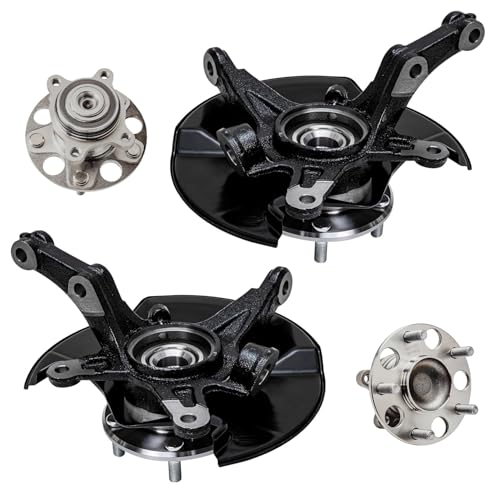 Detroit Axle - 4pc Steering Knuckles Kit for 06-11 Honda Civic, 2 Rear - size: 4UW47719/Kit