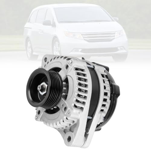 12V 130A Alternator, FIT 2011-2013 Honda Odyssey, FIT 2012-2015 Pilot, FIT 2012-2014 Ridgeline 3.5L V6, 6-Groove Pulley, Replaces OE# 31100-RV0-A01, 104210-1240, 11573